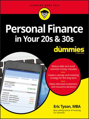 cover image of Personal Finance in Your 20s & 30s For Dummies